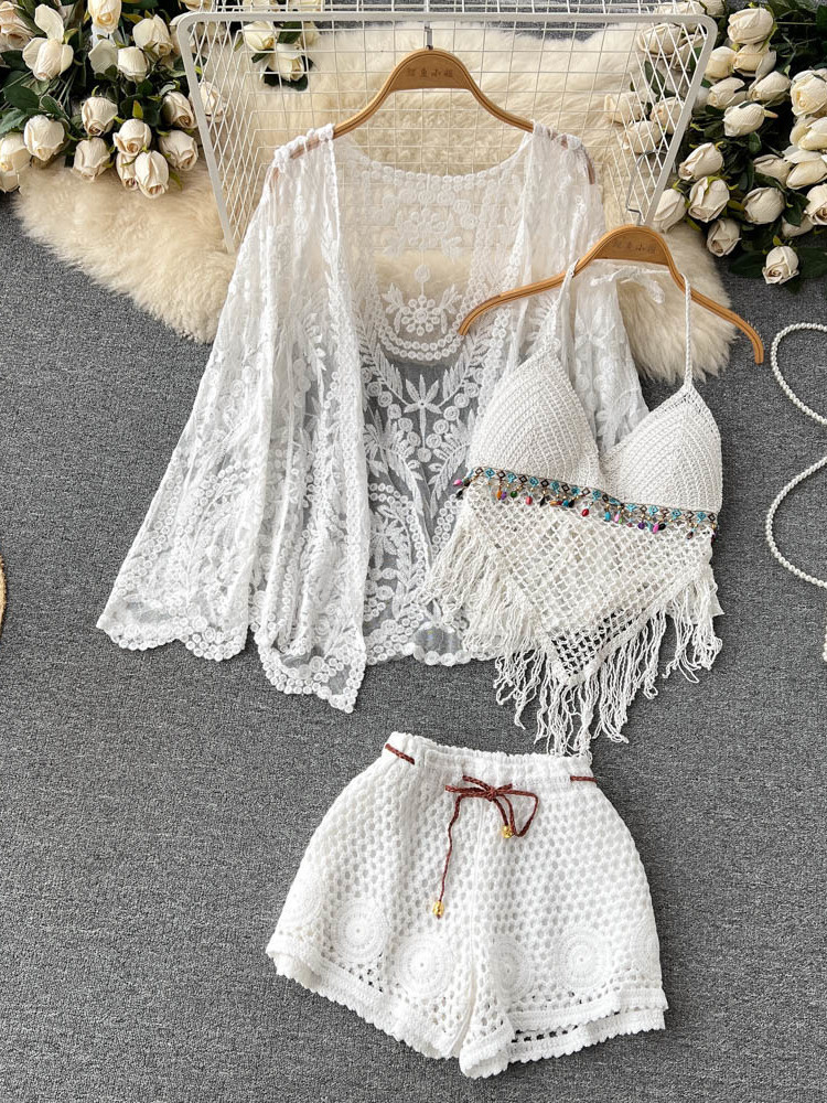 Tassel Fringe Trim - طقم صيفي جديد للعطلات للنساء: كارديجان