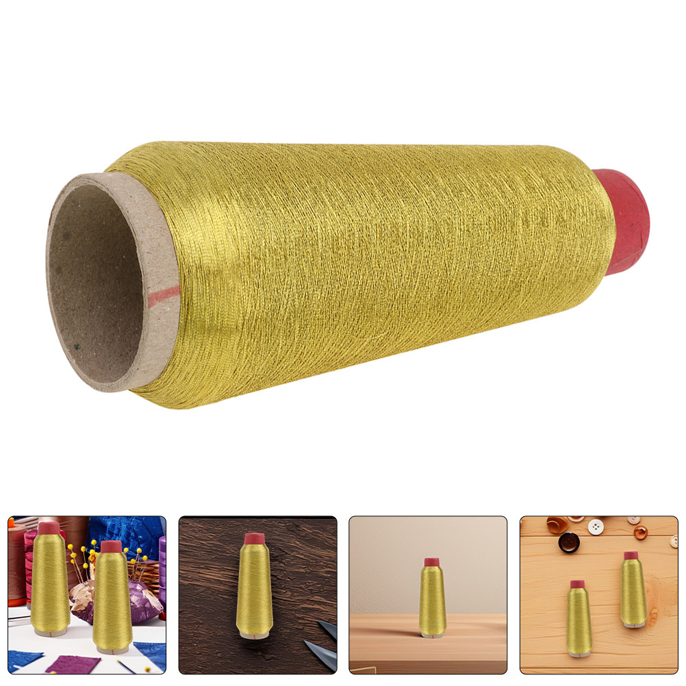 Embroidery Craft - لفتان من خيوط الخياطة المعدنية الذهبية