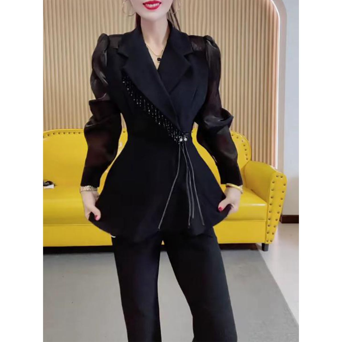 Tassel Fringe Trim - ربيع 2025 موضة جديدة بدلة على