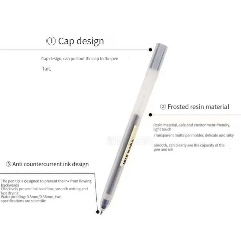 6/8 قطعة/المجموعة MUJIs هلام ا - مراجعة Muji Stationery Gel Pen وسعره