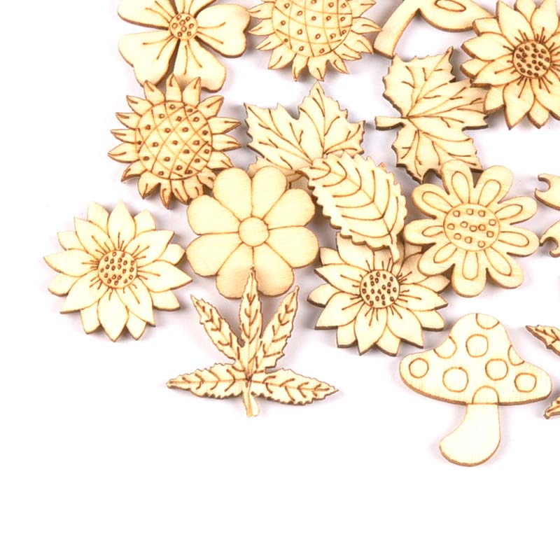 إكسسوارات خشبية طبيعية ذاتية ا - مراجعة Craft Embellishment وسعره