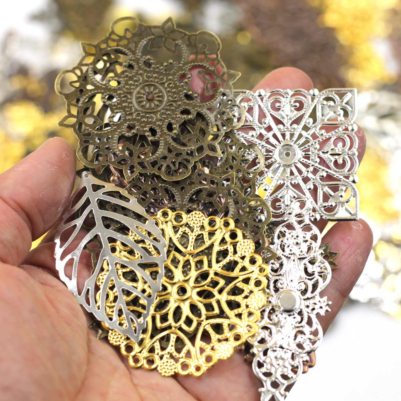 الزينة موصلات عشوائية مختلطة م - مراجعة Craft Embellishment وسعره