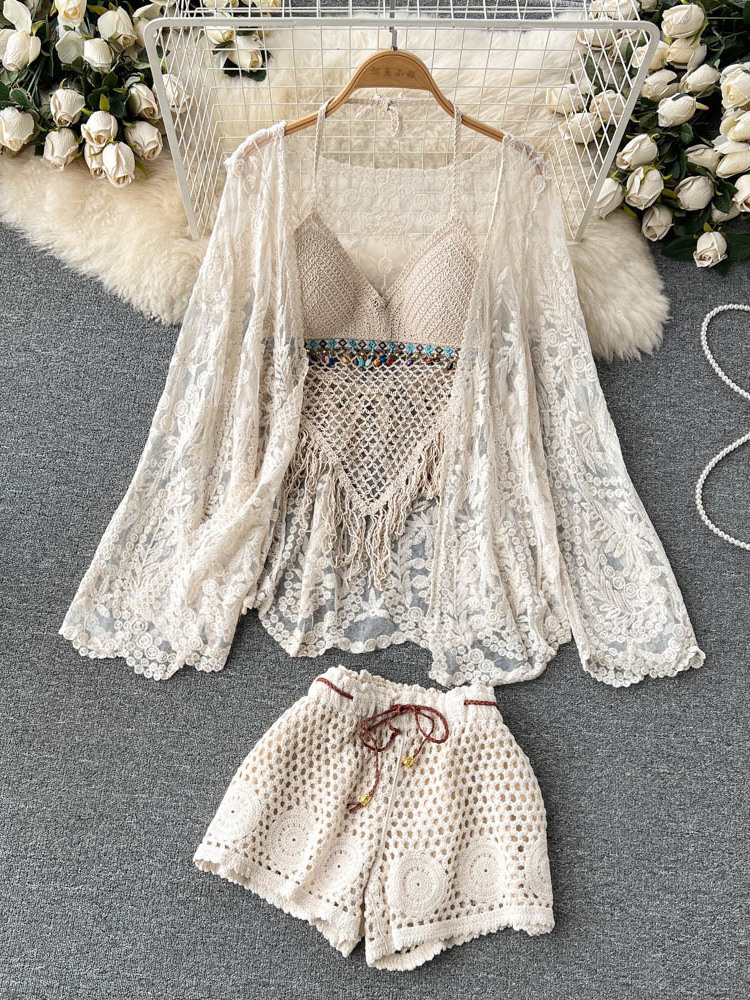 طقم صيفي جديد للعطلات للنساء:  - مراجعة Tassel Fringe Trim وسعره