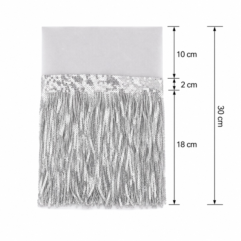 شريط شراشيب مزخرف بالترتر بطول - مراجعة Fringe Ribbon Sewing وسعره