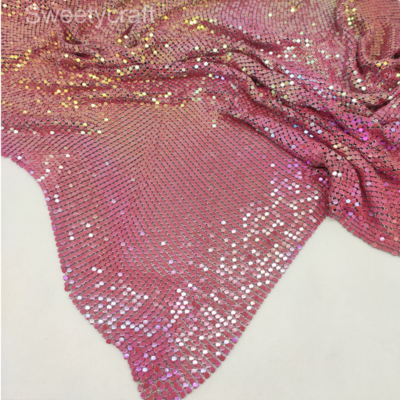 2022 موضة Glomesh مرنة معدن ال - مراجعة Crystal Mesh Fabric وسعره