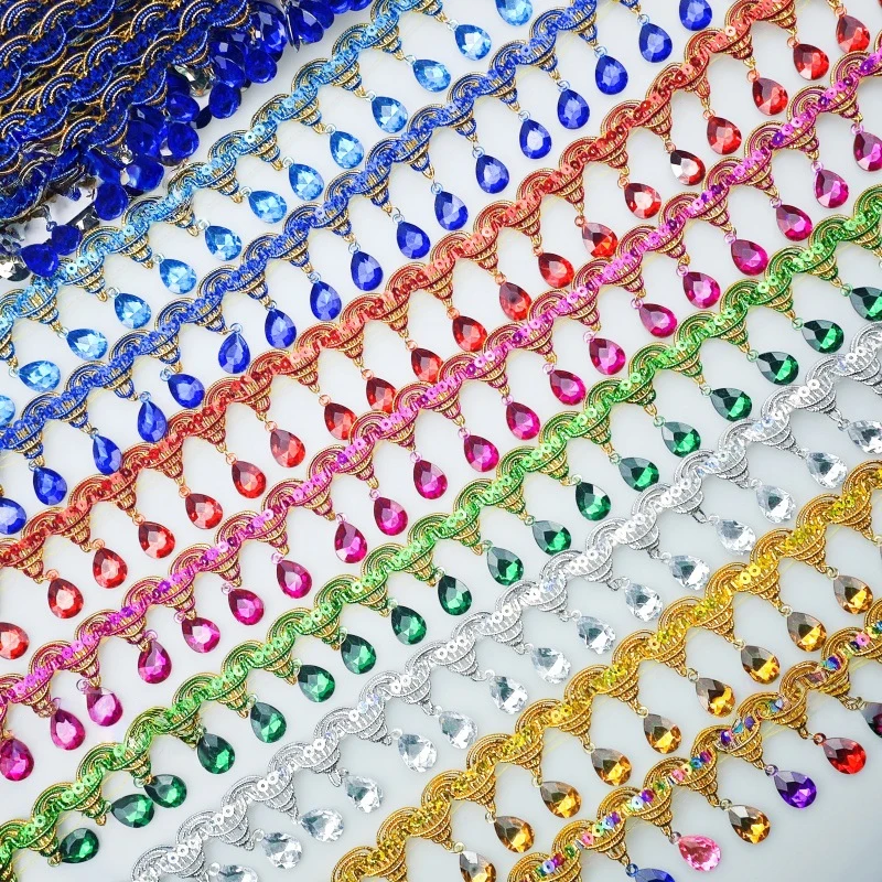 شريط دانتيل مزين بالأحجار الكر - مراجعة Tassel Fringe Trim وسعره