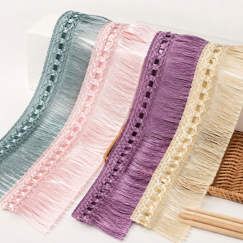 شريط زخرفي من النايلون بطول 2- - مراجعة Fringe Ribbon Sewing وسعره